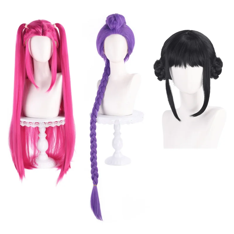 Rumi Mira Zoey Cosplay Perücke KPOP Dämon Jäger Anime Cosplay Huntrix Frauen Halloween Party Cosplay Kostüm Requisiten 120 cm Langes Haar