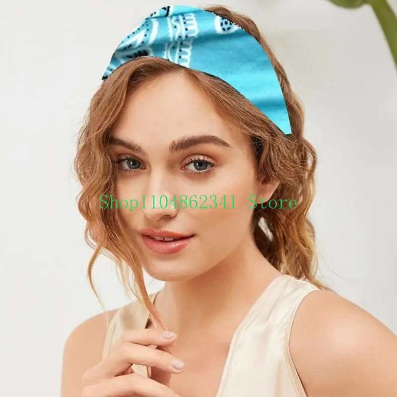 트렌디한 와이드 헤어밴드 스웨트밴드 남성, 여성, 어린이 헤어 액세서리로 헤어 스타일링과 패션 표현에 적합