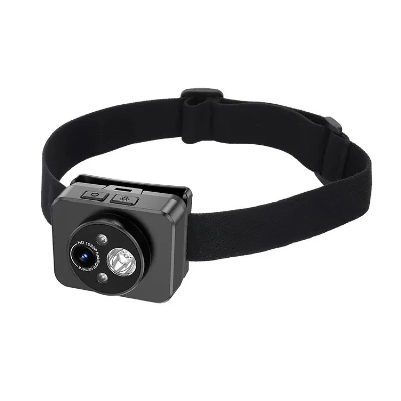 Head mounted intelligent lighting recorder high definition 100W pixel camera smart light outdoor sports dvr
