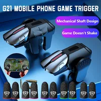 2pcs 6 Finger Gaming Trigger Latency-Free Control for PUBG Game Mobile Gamepad Trigger Joystick for Ios Android Mobiles Phones