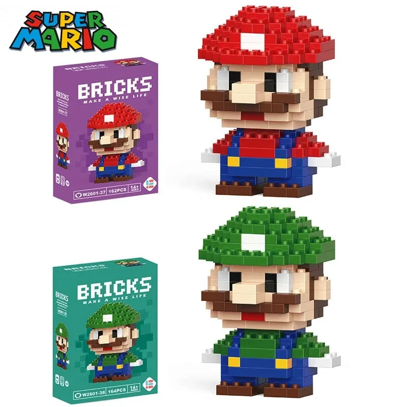 Super Mario Pokeman Toy Building Blacks Lega Blocks Cartoon Character Assembled Model building block Dolls Toys Children Gifts