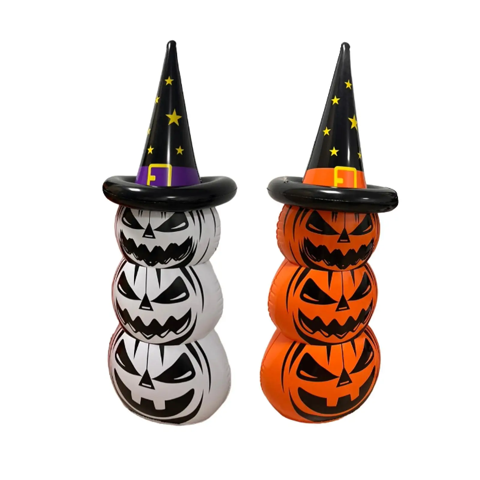 ของตกแต่งฮาโลวีนเป่าลมรูปฟักทองซ้อนกัน ผีฟักทอง สำหรับสวน