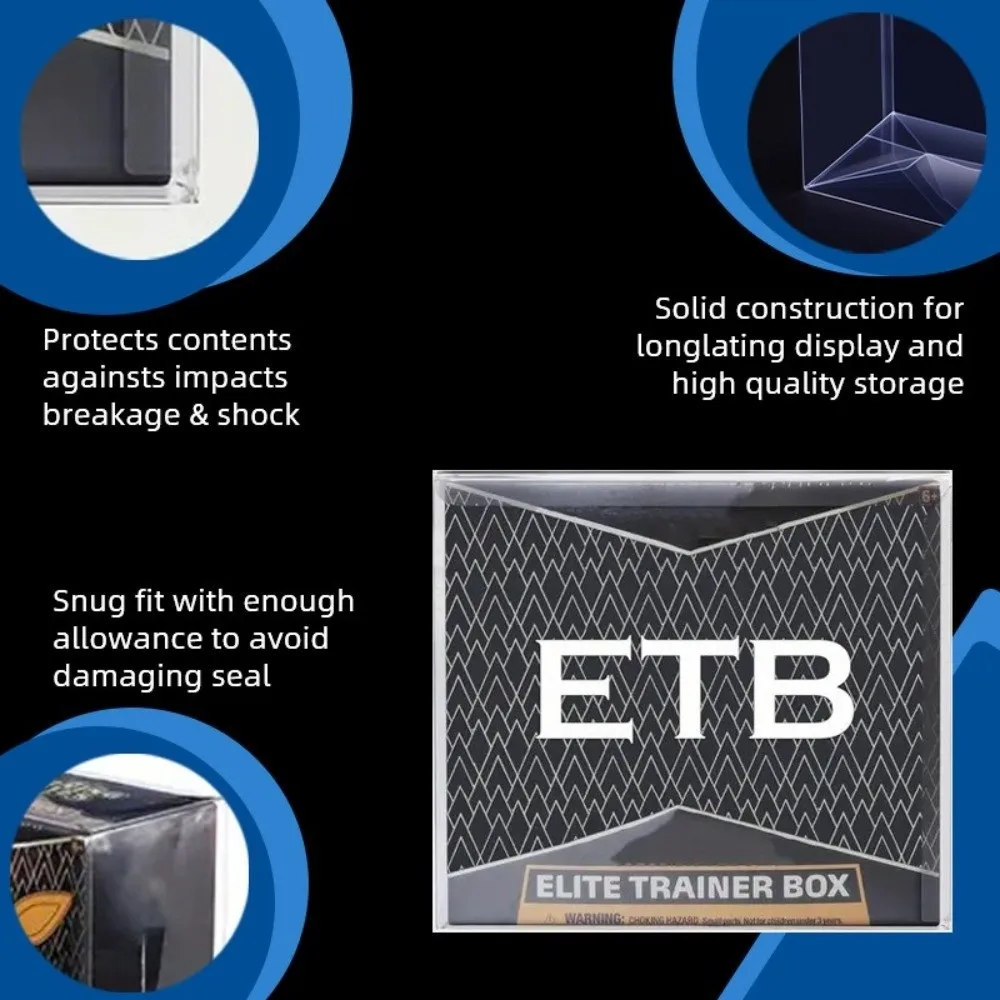 5/10 ชิ้น 360 °   เคสพลาสติกใสป้องกันรอยขีดข่วนและฝุ่น ความหนา 0.5 มม. สำหรับกล่อง ETB Elit Trainer