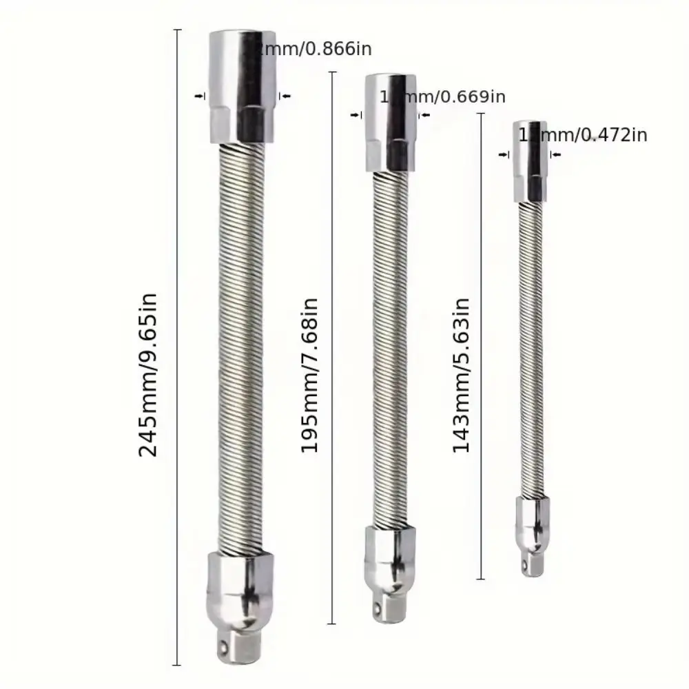 1 قطعة عمود مرن محرك تمديد بار تحويل رئيس عزم دوران عالية آخر تمديد قضيب 1/4 3/8 1/2 اسئلة وجع #6