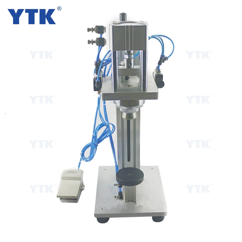 YTK Pneumatic Capper Sealing Machine Perfume Bottle Sprayer Semi Automatic Capping Machine