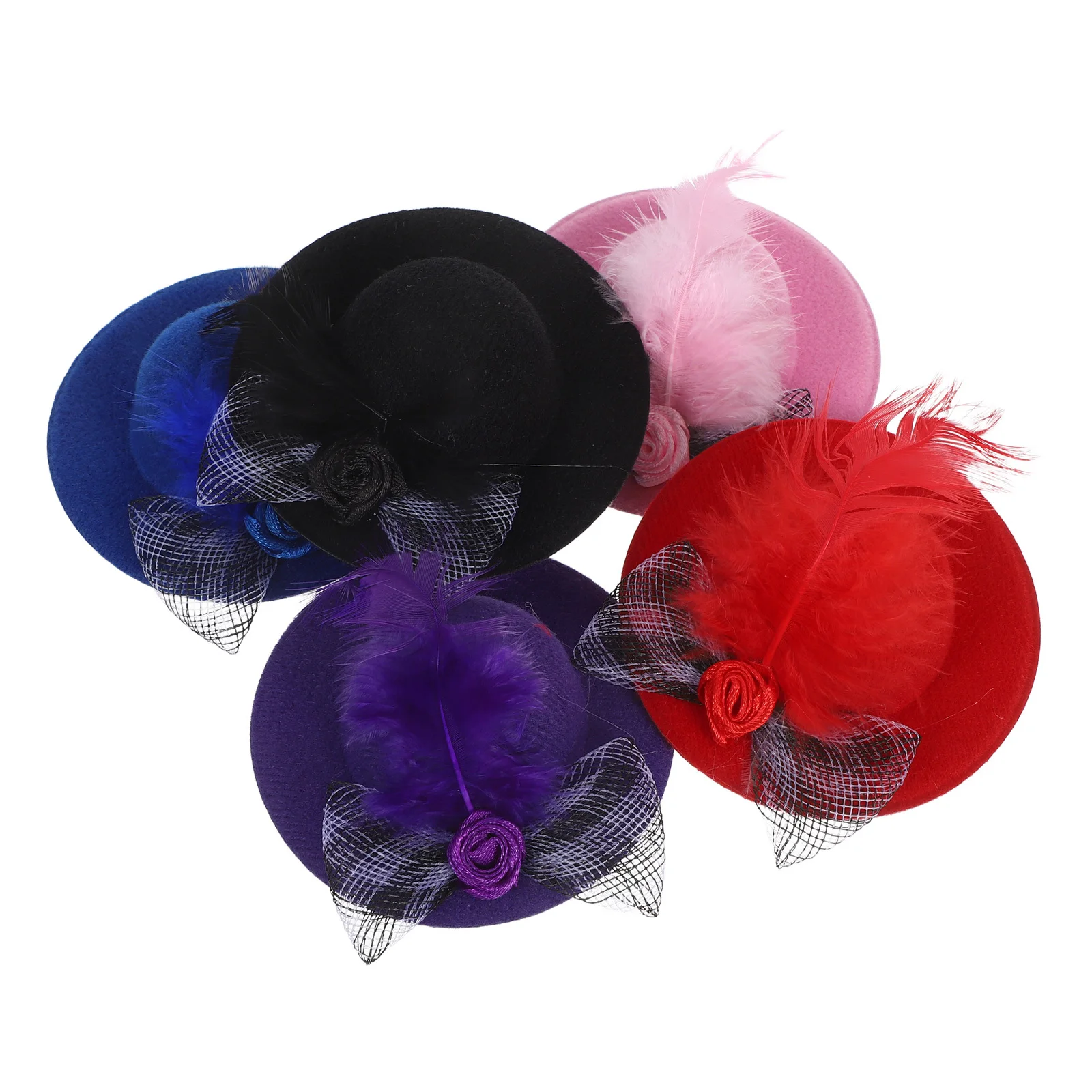 5 قطع من القبعات الصغيرة الحرفية خفيفة الوزن ومريحة مثالية لمنمنمات بيت الدمى وإكسسوارات الحيوانات الأليفة القبعات الصغيرة