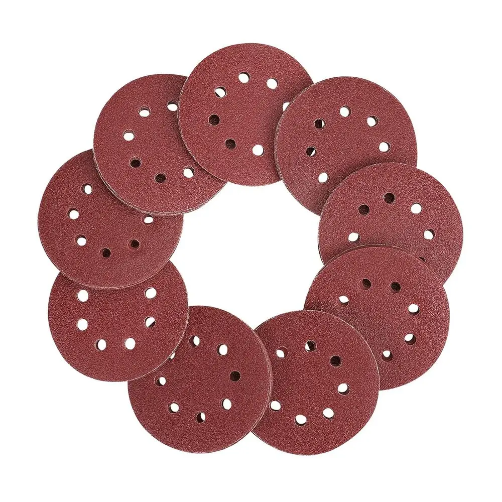 

80-Piece 5-Inch 8-Hole Hook & Loop Sanding Discs Set, Assorted Grits for Random Orbital Sanders