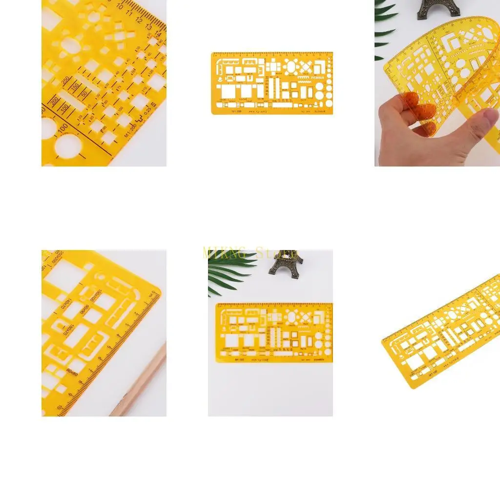 Professional Architectural Template Ruler Drawings Stencil Measuring Tool Supply best sale