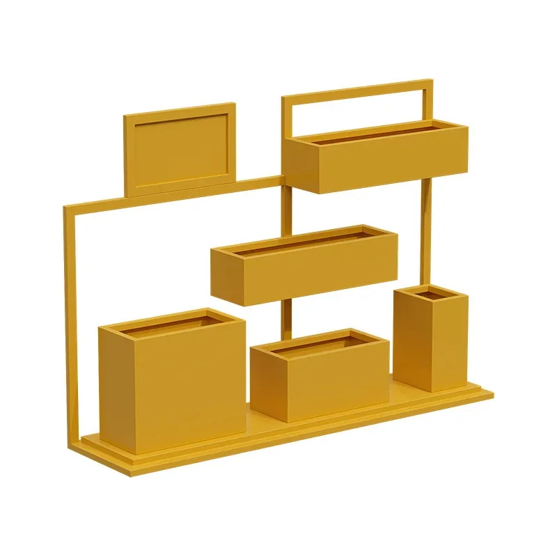 

Industrial wind outdoor wrought iron flower stand, partition fence outdoor square cafe commercial metal flower box