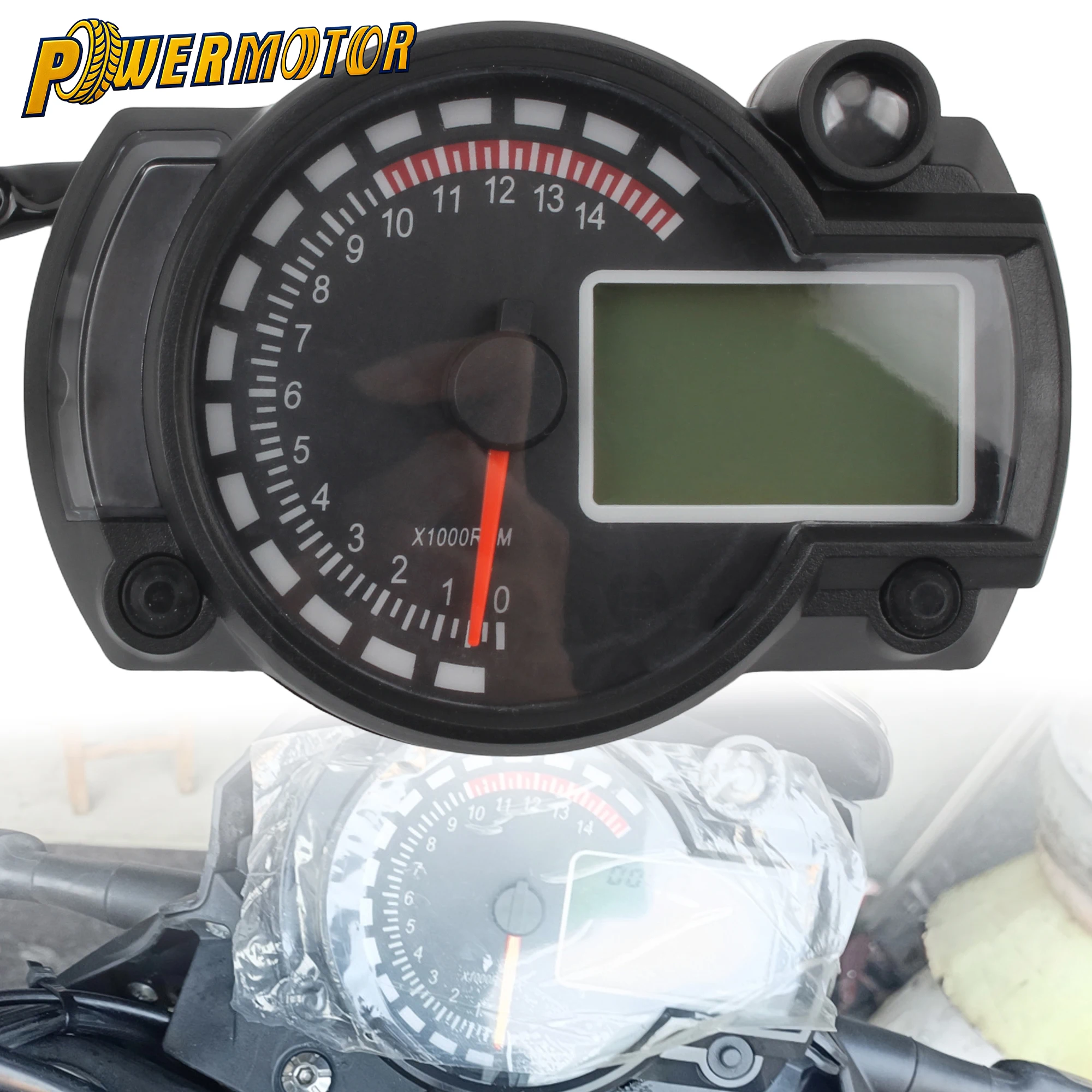 

Universal Motorcycle Meter Accessories 12V 7 Colors LCD Digital Dashboard Speedometer Tachometer Odometer For Yamaha Kawasaki