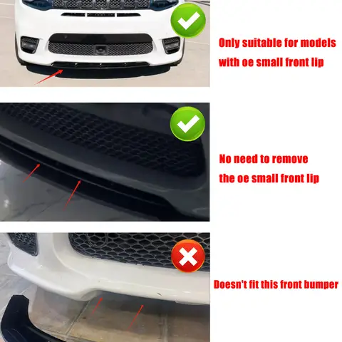 For Jeep Grand Cherokee SRT 2017-2021/Trackhawk 2018-2021 Front Bumper Lip Splitter Arch Winglet Glossy Black Matte Accessories 10 best sales trackhawk - №6