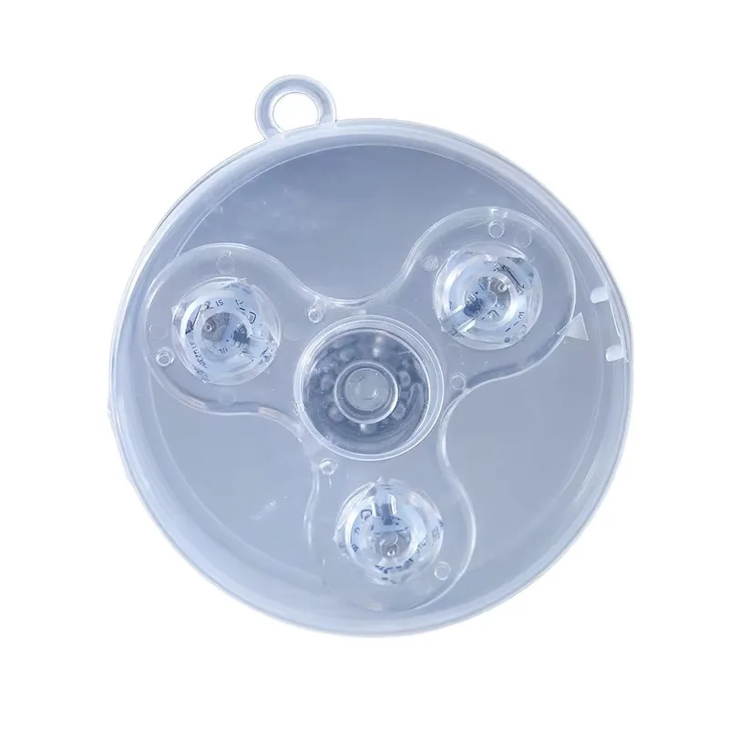 Ręcznie Napędzany Żyroskop Kryształowy Podświetlany LED Spinner Antystresowy Lampka Nocna EDC Zabawka Redukująca Stres Żyroskop Napędzany Ruchem Rąk
