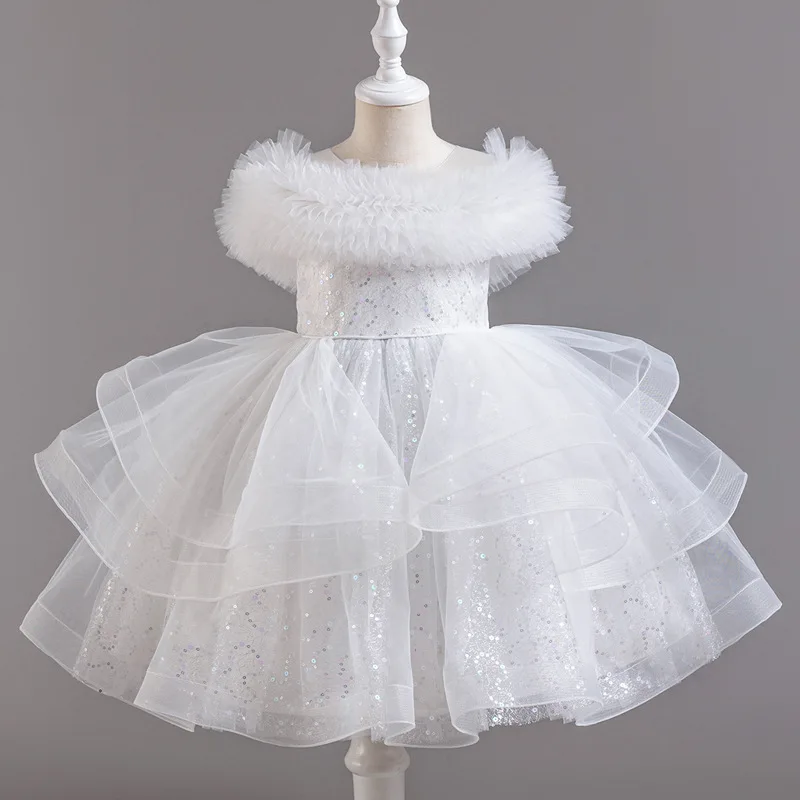 

Cross-Border Hot-Selling Children's Princess Dress High-End Formal Dress Wedding Dress Puffy Dress Little Girl Banquet Show Perf