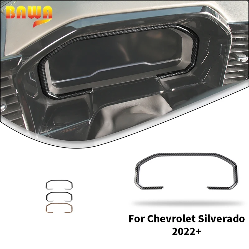 BAWA ABS Instrument Panel Decoration Cover Trim For Chevrolet Silverado 2022 2023 2024 Interior Accessories