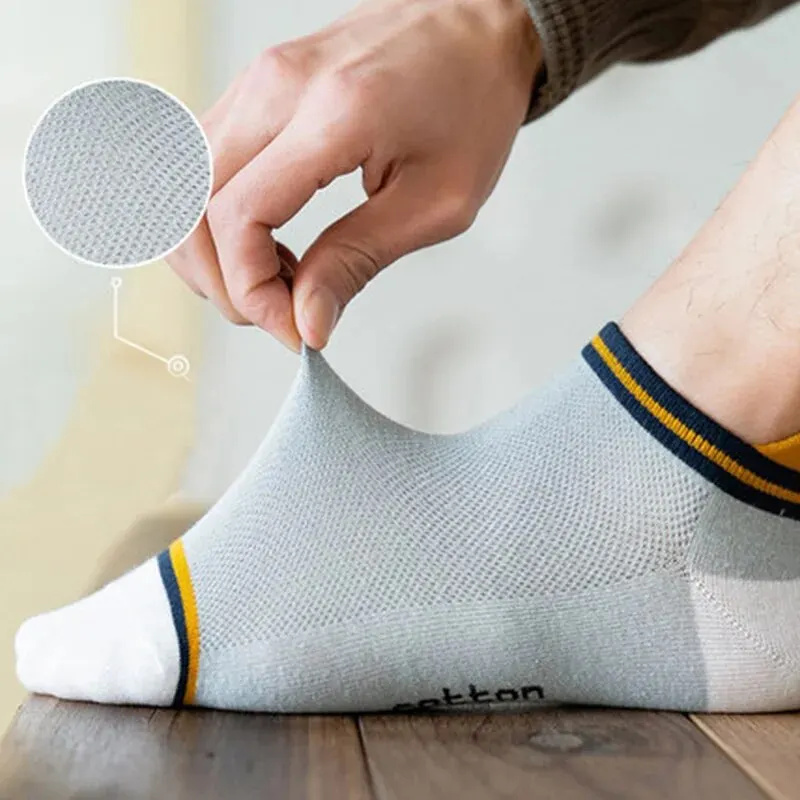 5 Pairs Man Short Socks Fashion Breathable Ankle Comfortable Funny Matching Casual Male Street Style Polyester Socks