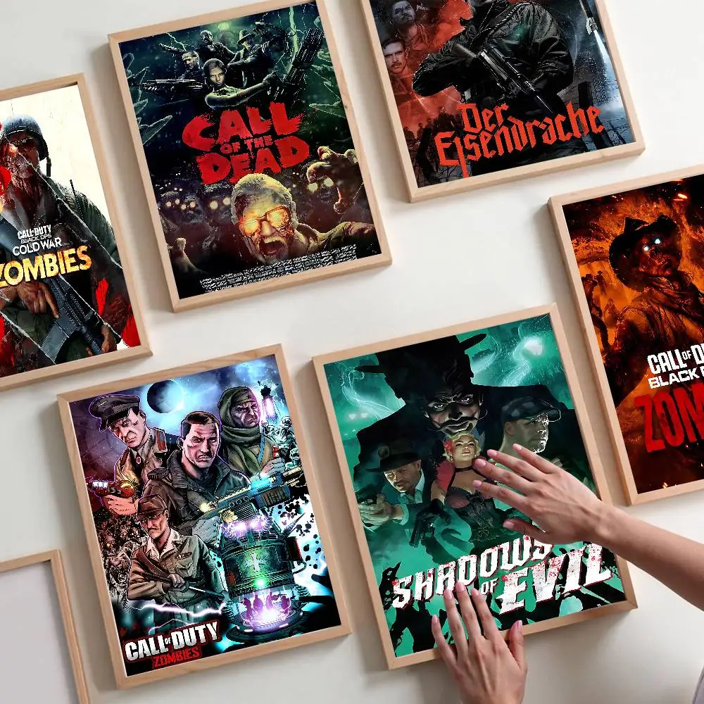 Cod Zombies Anime Anime Posters Sticky Vintage Room Home Bar Cafe Decor Kawaii Room Decor