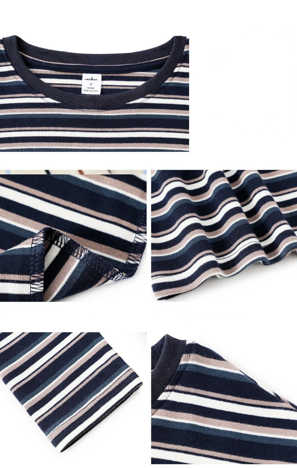 2024 neue Damen bekleidung Rundhals ausschnitt gestreiftes Unterhemd Frühling und Herbst Langarm Tops T-Shirt lose Innen lässig Top – Detail 21