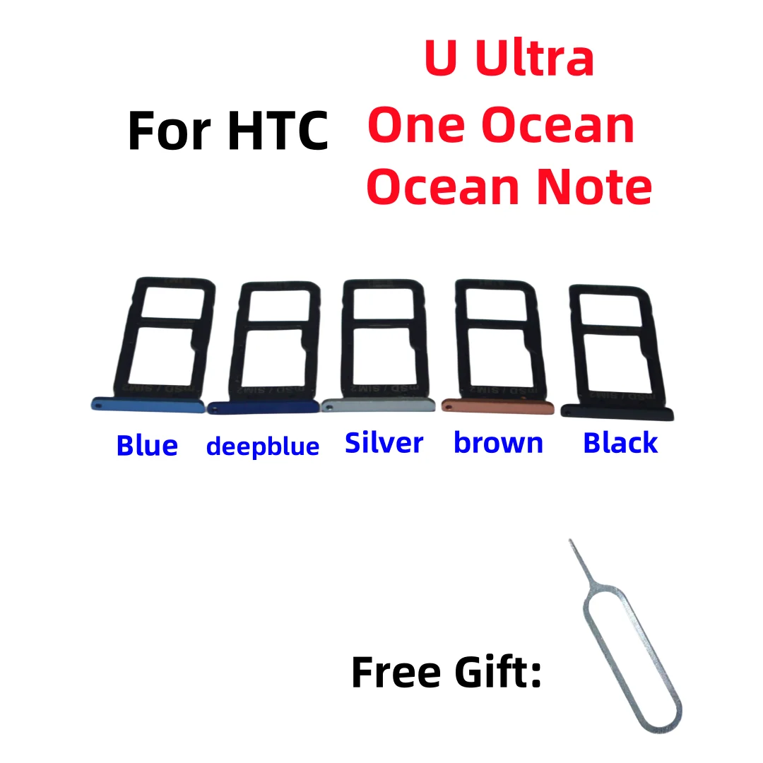 New Micro SIM Card SD Card Adapter Tray chip slot drawer Holder Replacement Part For HTC U Ultra One Ocean Note SIM Card tray