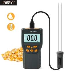 Digital Grain Moisture Meter Food Thermometer Humidity Tester Long Probe Hygrometer Analyzer Water Detector Tester for Rice Bean