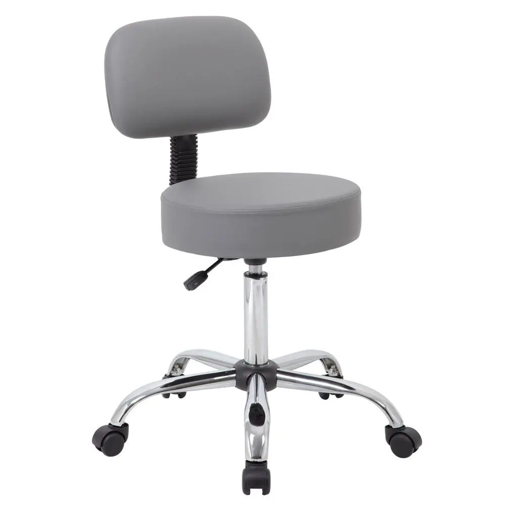 

Office Products Be Well Medical Spa Professional Adjustable Drafting Stool with Back, Grey B245GY