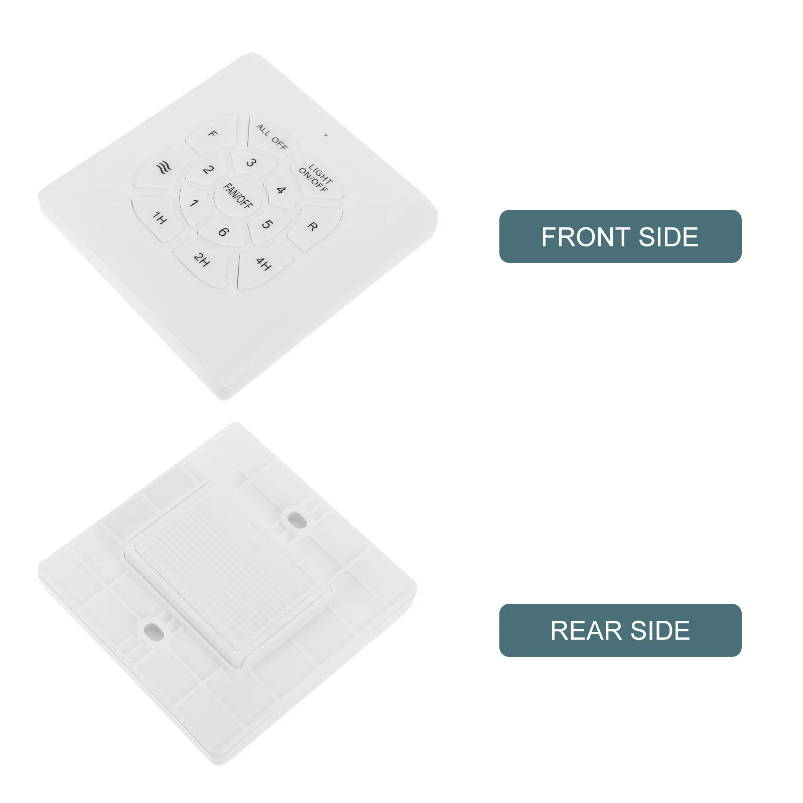 6-Speed Ceiling Fan Wall Switch with Light Control - in-Wall Fan Speed Controller Compatible with Most Electric Ceiling Fans