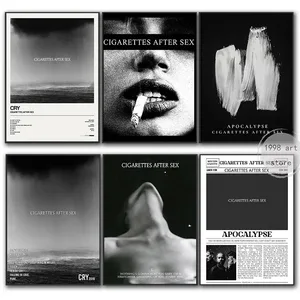 السجائر القديمة بعد ممارسة الجنس / البكاء قائمة المسار ملصق فني ، غلاف موسيقي ، لوحة قماشية ، طباعة حائط ، صورة لغرفة المعيشة ، ديكور المنزل أعلى 6 بيع اللوحة الإطار الجنس - No2
