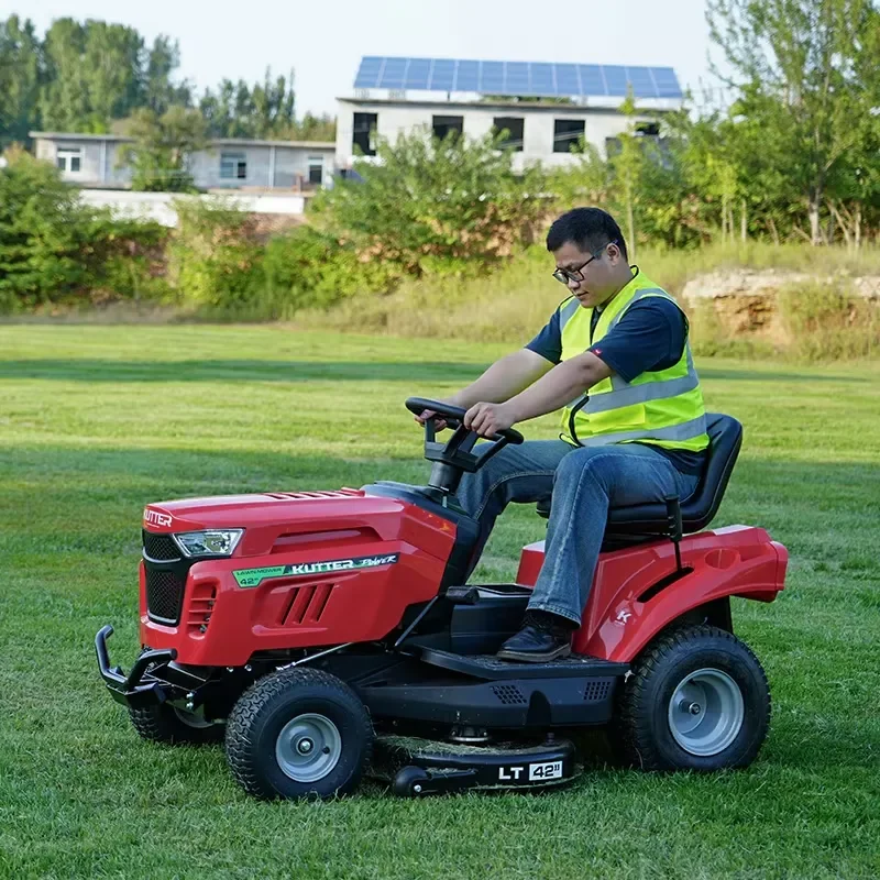 

Crusher Ride on Lawn Tractor Garden Grass Mower 42 Inch Cutting Deck Engine Hydrostatic Transmission Landscaping