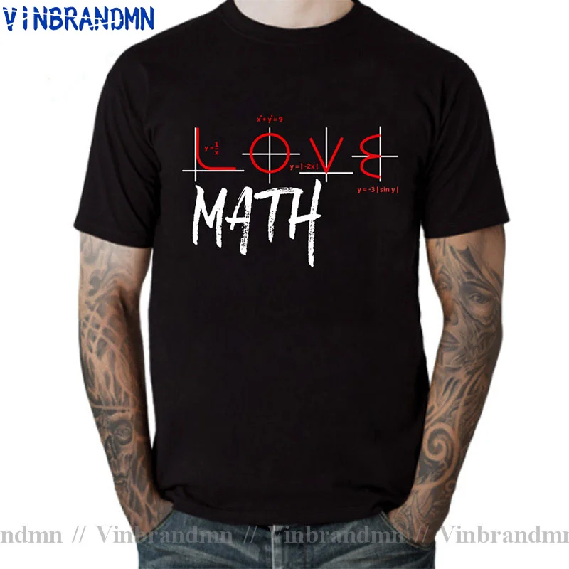 Camiseta Love Math T shirt for men Mathmatic Equation Graphic Funny Men T-shirt Math lover Science Tee Shirt Teacher Gift tshirt