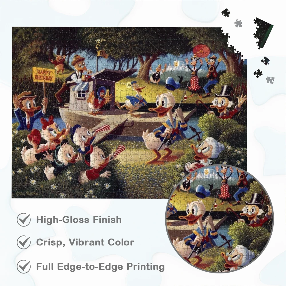 Puzzle Vintage Disney Kreskówka Kaczor Donald Zabawki Edukacyjne Postacie Disneya Gra Planszowa Urodziny Duże Puzzle dla Dorosłych