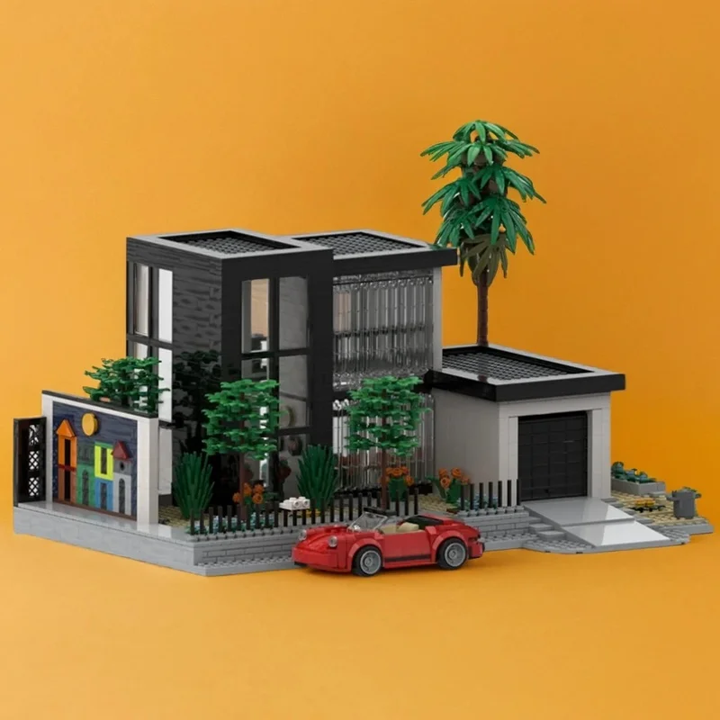 2108 pçs moc caribe praia villa rua lado modelo blocos de construção presentes natal arquitetura montar brinquedos diy criativo crianças