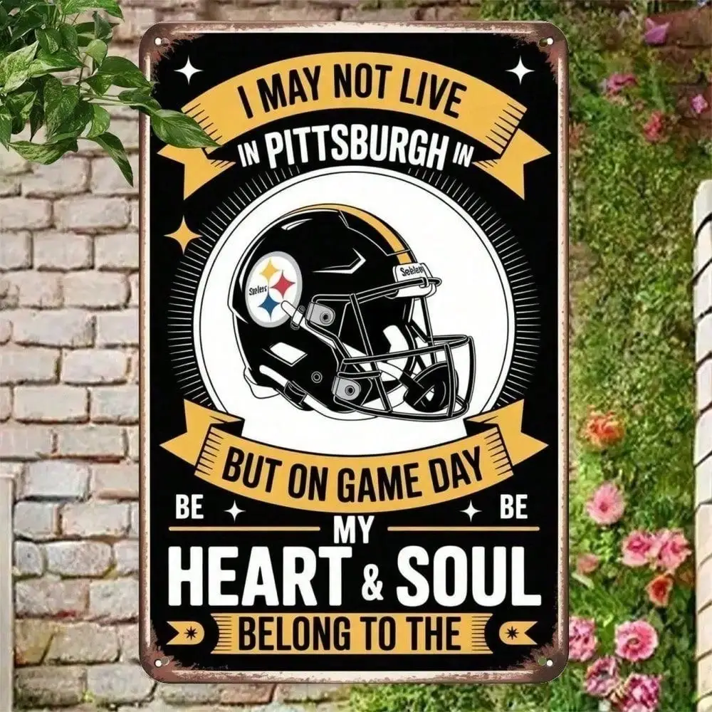 Stan's Emporium Pittsburgh Steelers Metal Tin Sign Vintage Wall Decor Rustic Man Cave Football Sports Bar Gift