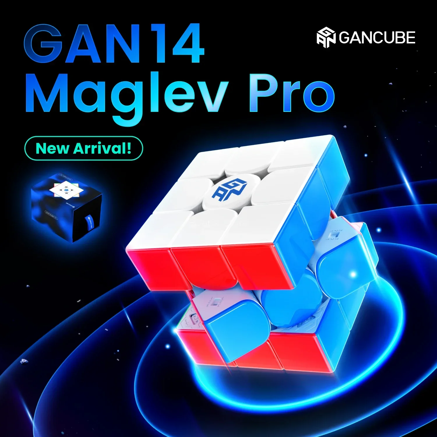 NEW!!! [ECube] GAN 14 Maglev Pro UV Stickerless Magnetic Speed Cube 3x3 Professional Gan Magic Cube Puzzle Toys Gan14 Maglev UV