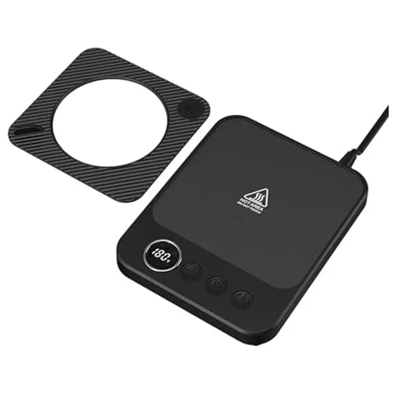 

Подогреватель кофейных чашек для стола, электрическая грелка для кружек с подогревом, автоматическое отключение, офисный стол, домашняя кухня, черная вилка европейского стандарта, простая в использовании-B2