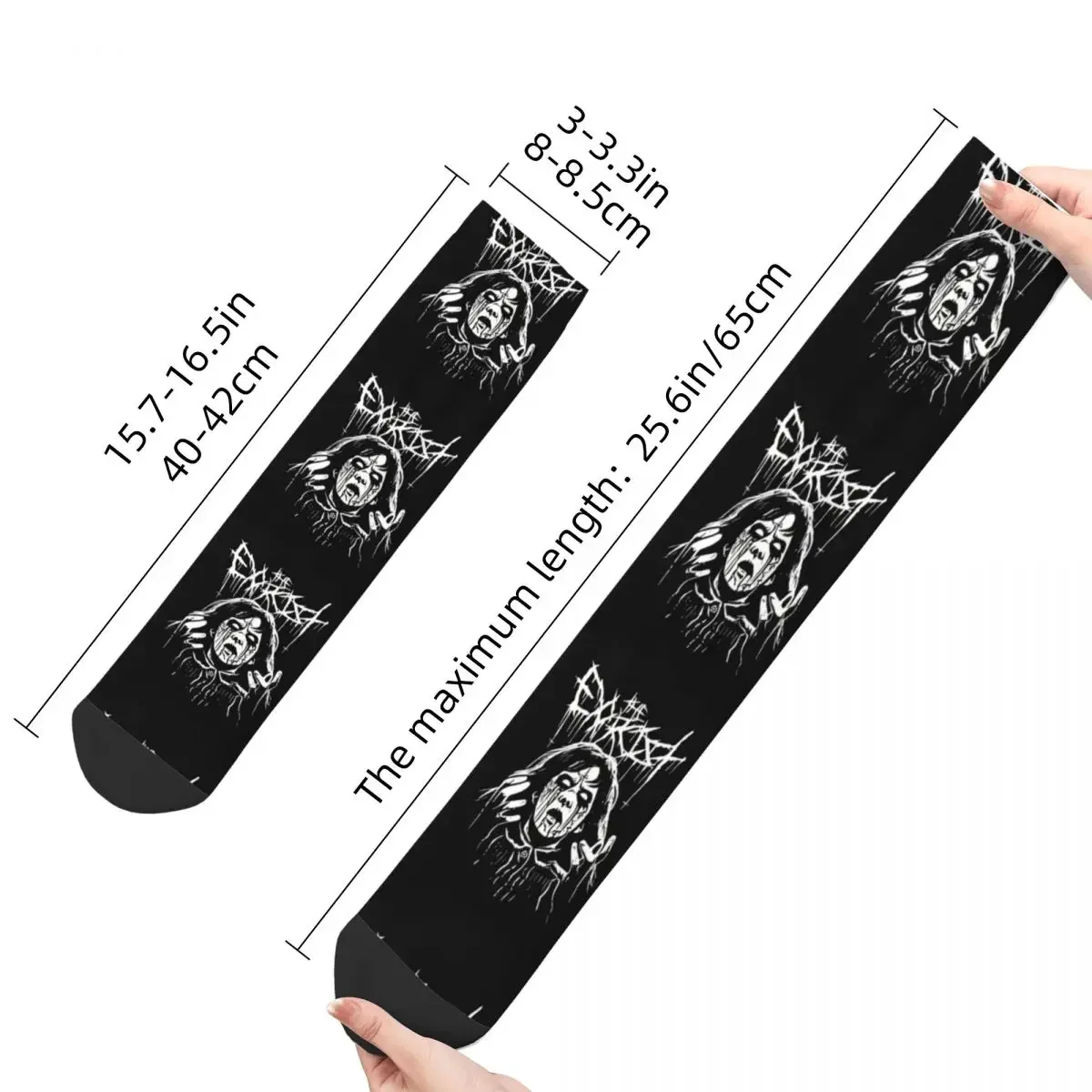 Retro Novelty Men's Socks The Exorcist Horror Film Unisex Novelty Seamless Printed Happy Crew Sock Gift