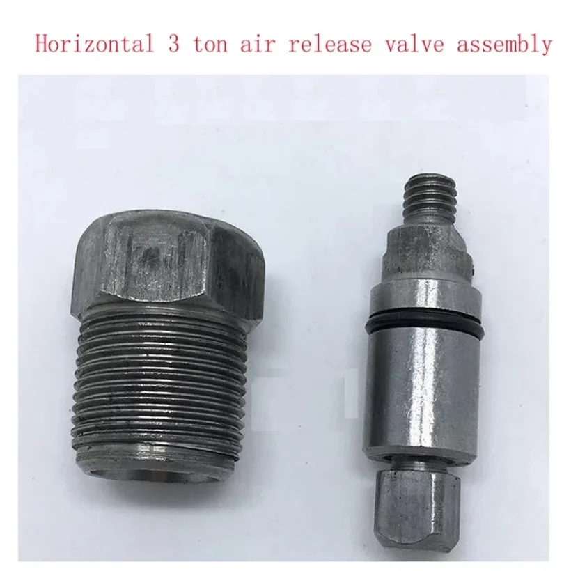 

1xHorizontal 3-ton Jack Repair Accessories Air Release Screw Oil Drain Valve Assembly Pressure Relief Valve Drop Switch Drop Top