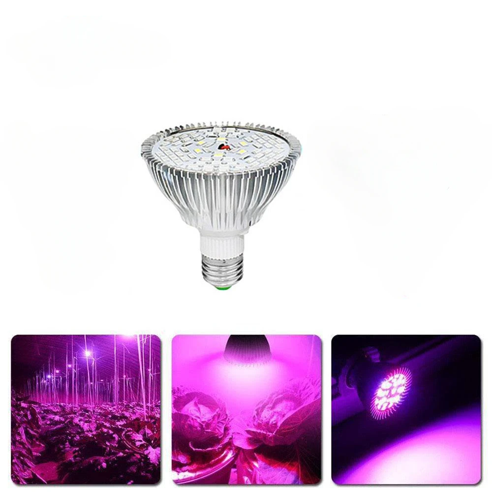 

New E27 Full Spectrum Led Grow Light 50W 78 Leds Growing Lamp for Flower Plant Hydroponics System aquarium Led lighting