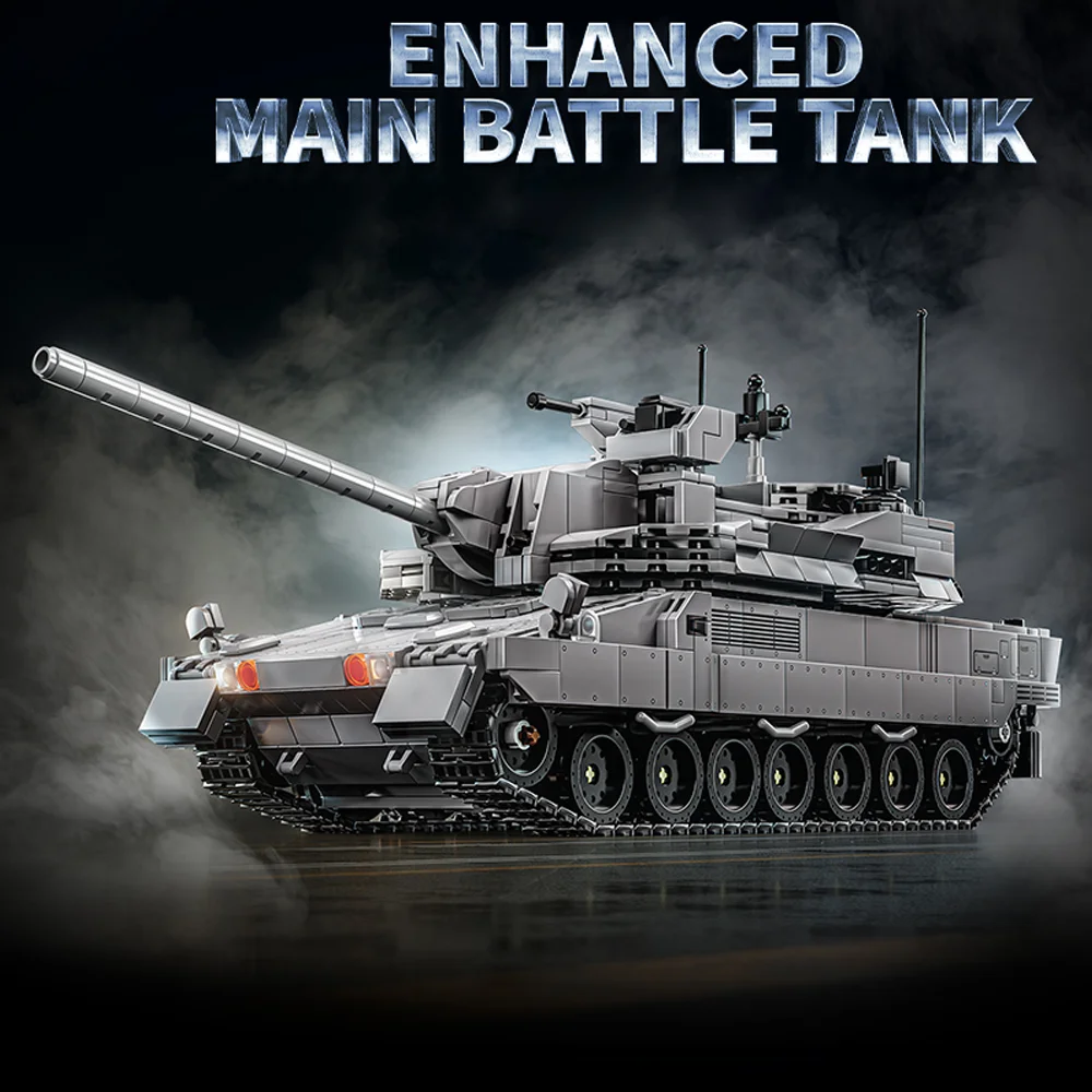 

2252pcs+ EMBT new generation Main battle tank, large particle assembly building block toys, creative collectibles, furniture fur