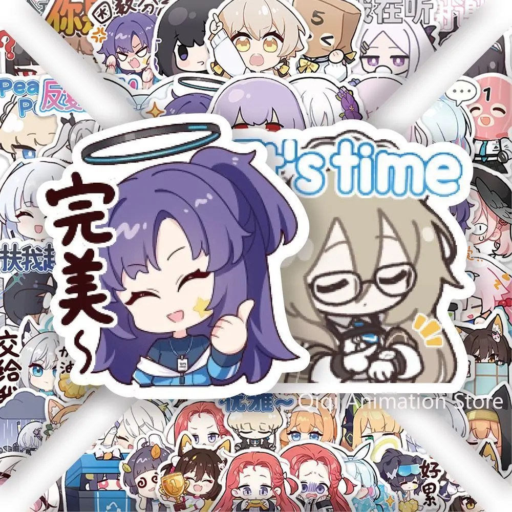 

60 шт., синие архивные аниме-наклейки с героями мультфильмов, водонепроницаемый чехол для телефона, милый набор наклеек, товары для рукоделия для ноутбука, рождественские подарки