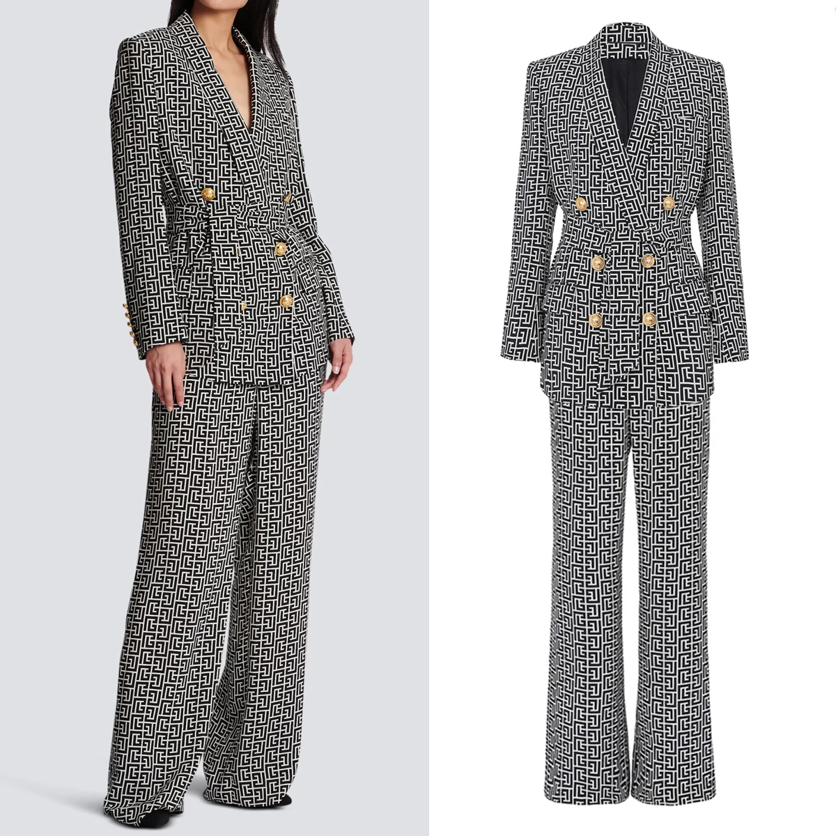 

2024 Spring And Autumn New High-end Fashion Commuter Women's Suit High-grade Fabric Professional Casual Temperament Suit