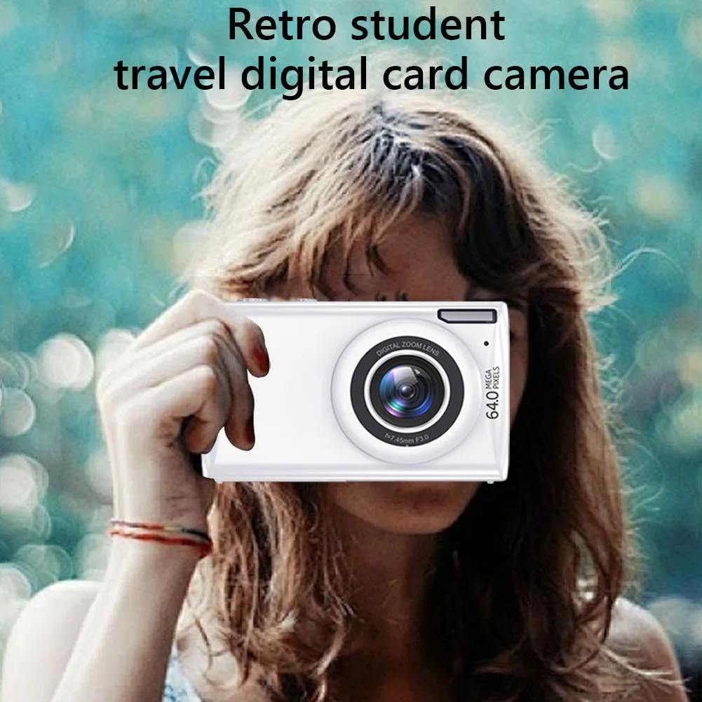 4K デジタルカメラ 64MP 18X デジタルズーム Vlogging ビデオカメラ屋外手ぶれ補正フラッシュレコーダーオートフォーカスポイント撮影カメラ