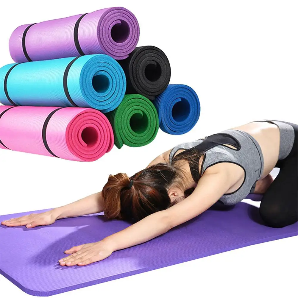 

10mm Extra Thick Yoga Mat Non-slip High Density Anti-tear Fitness Exercise Mats With Carrying Strap