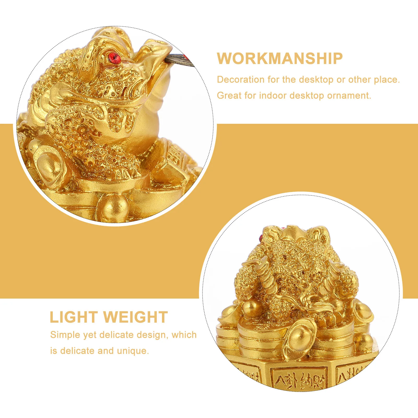 

Exquisite Toad Decor Simple Generous Design Wear Resistant Material Long Lasting Use Indoor Desktop Ornament Office