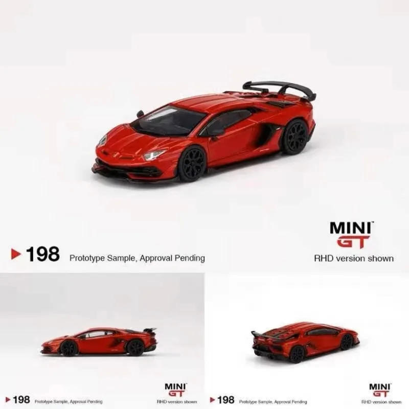 MINIGT 1:64 Lamborghini Huracan Revuelto Aventador Veneno prawdziwa skala miniatury stop odlewany model samochodu prezent