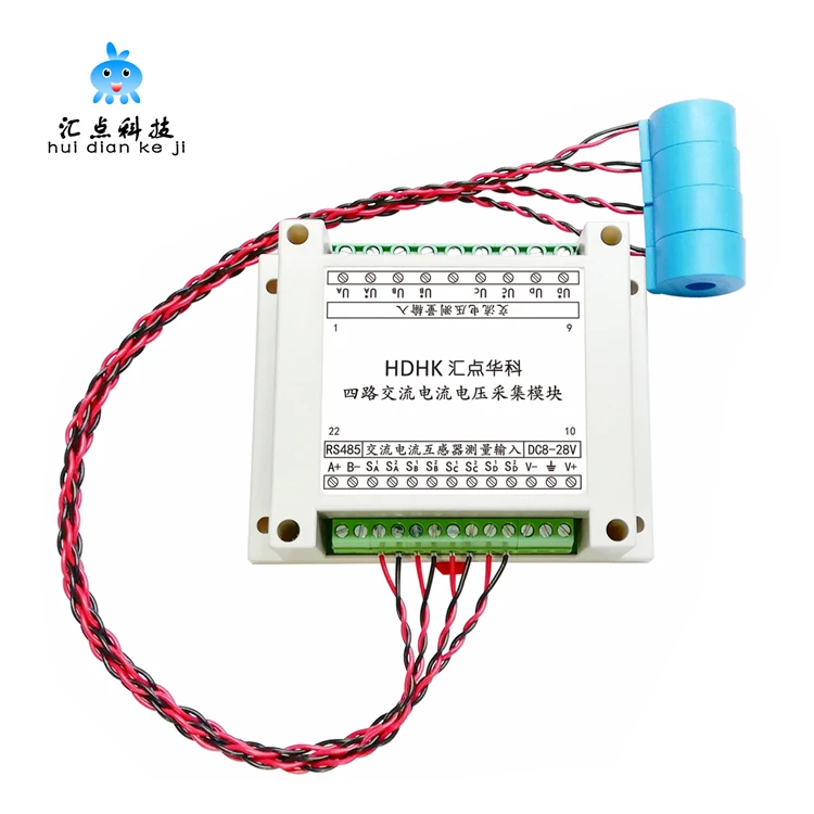 

4-channel AC Current and Voltage Acquisition Module Power Measurement Transmitter Sensor RS485