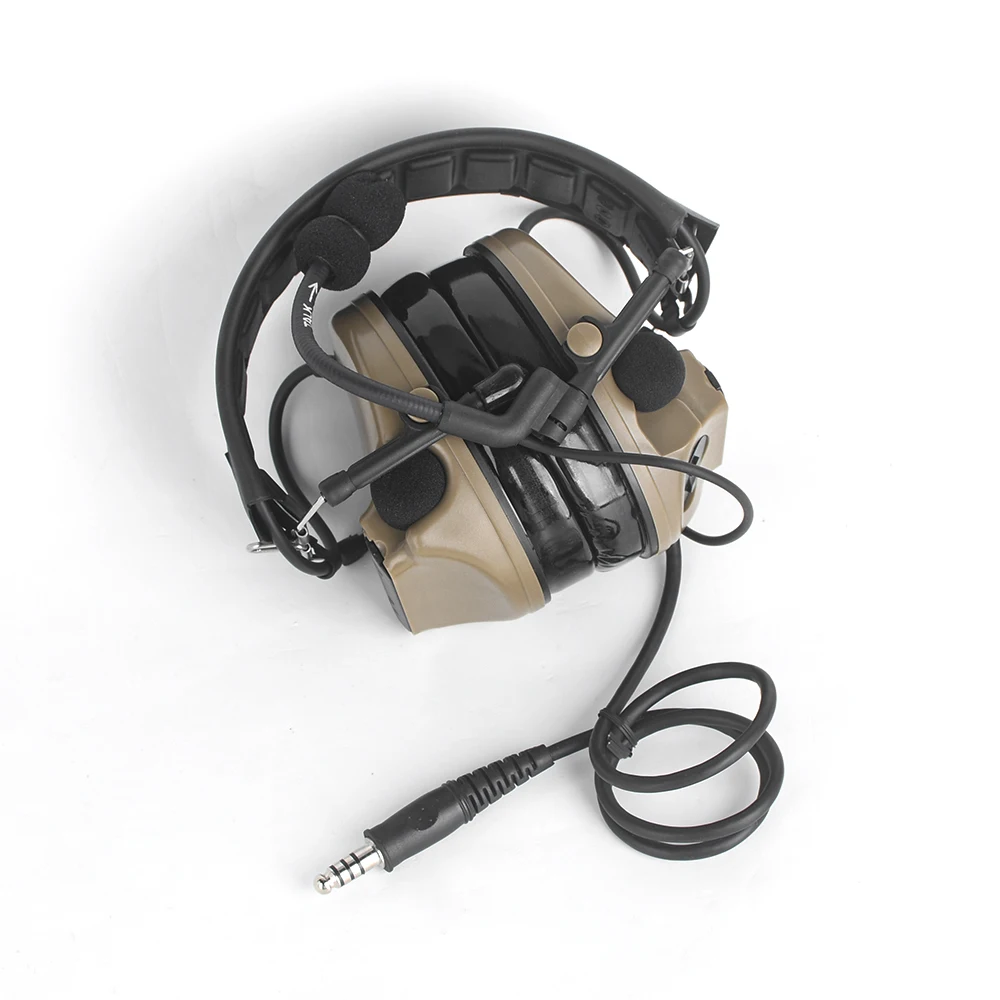 TAC-SKY wcomtac iii neue abnehmbare Stirnband Kieselgel Ohrmuscheln Lärm Kopfhörer Sport taktisches Headset wys0053