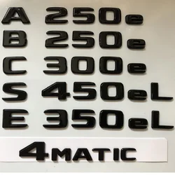 Preto lustroso para Mercedes Benz, energia nova, A250e, B250e, E300e, E400e, E300de, C300e, C350e, C350e, S450el, S580el, S550el, E350el, 4MATIC