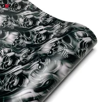 Pegatinas para coche, envoltura de vinilo con estampado de dibujos animados de calavera, película para carrocería de coche, película de modificación de camuflaje autoadhesiva para accesorios de motocicleta y coche
