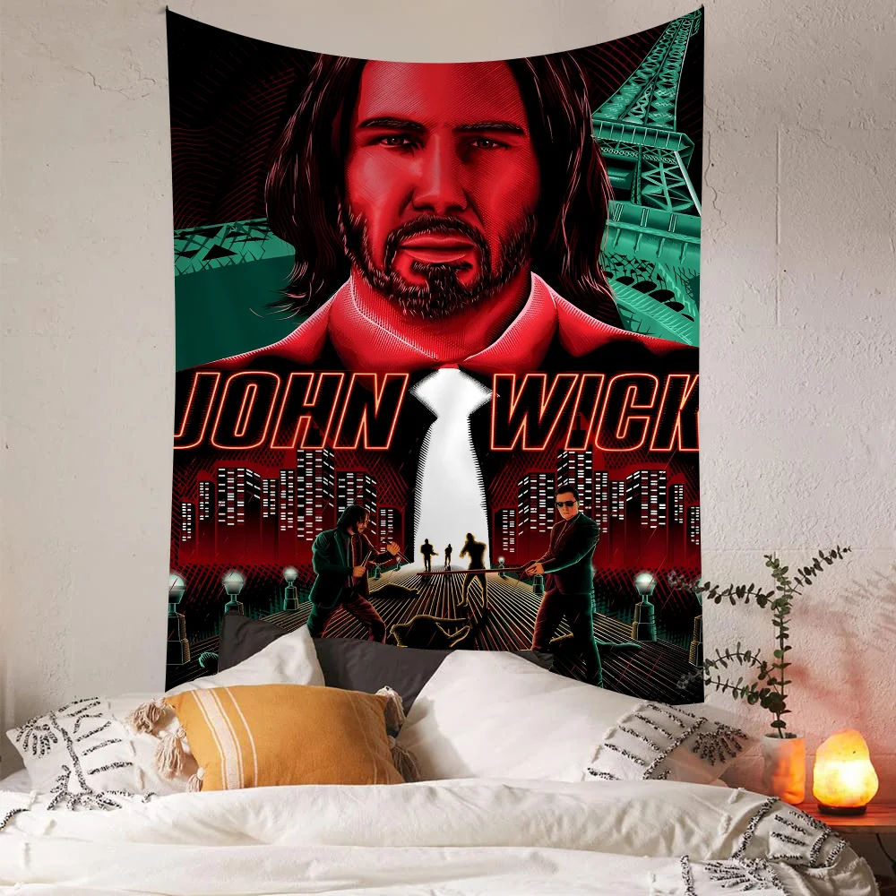 John Wick DIY Wall Tapestry Art Science Fiction Room Home Decor Wall Art Decor