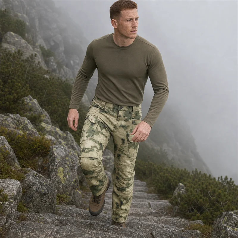 2026 Men's Winter Tactical Pants Climbing Cycling Clothing Sport Camp Hiking Fish Trekking Windproof Combat Casual Trousers