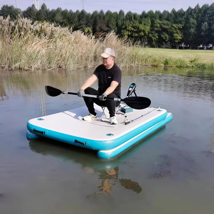 Customizable Inflatable Water Platform with Custom Size and Logo, Suitable for Multiple People for Water Recreation and Fishing